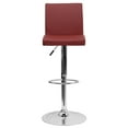 thumbnail image 6 of Flash Furniture Contemporary Burgundy Vinyl Adjustable Height Barstool with Panel Back and Chrome Base, 6 of 6