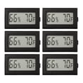 thumbnail image 1 of MYG Mini Digital Hygrometer Thermometer 6 Pack Indoor Humidity Meter Gauge Temperature Monitor Fahrenheit for Jars Home Room Office Garage Basement, 1 of 9