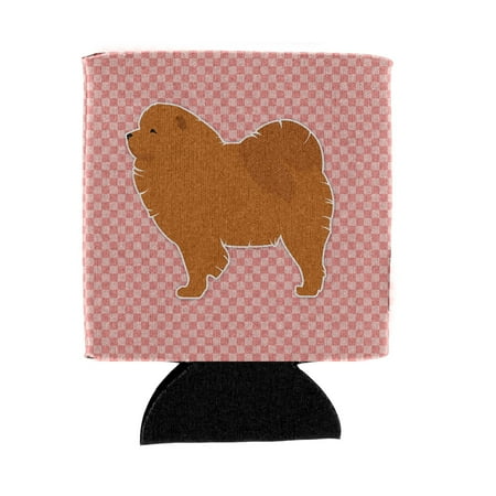 

Carolines Treasures BB3651CC Chow Chow Checkerboard Pink Can or Bottle Hugger Can Hugger multicolor