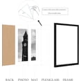thumbnail image 3 of 20x30 Picture Frame Set of 3, Display Pictures 18x24 with Mat or 20 x 30 Poster Frame Without Mat, Wall Gallery Photo Frames, Black, 3 of 6