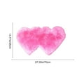 thumbnail image 3 of Washable Heart Shaped Fluffy Bedroom Rug with Non-Slip Backing for Living Room or Bedside, 3 of 6