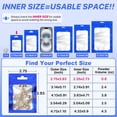 thumbnail image 2 of CCOCC 100 Pcs Resealable Mylar Bags with Zip And Frosted Clear Window Packaging Bags Foil Pouch Zipper Bag for Food Self Sealing Storage Supplies(Blue,2.75×3.93), 2 of 7