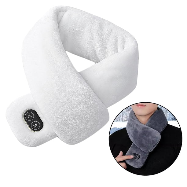 Bufanda calentada Masaje USB Mantón de calor Calentador eléctrico para el cuello Bufanda de cuello térmico Blanco Colcomx Bufanda de cuello de invierno para mujer