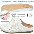 thumbnail image 3 of Knivor Women Lace Up Mesh Mule Sneakers Latex Memory Foam Insole Breathable Backless Lightweight Non Slip Summer Daily Casual Shoes, 3 of 9
