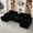 Black-Corduroy, variant on HUACANORA 125" U Shaped Sectional Couch with USB and 2 Cup Holder, Oversized Corduroy Modular Sectional Sofa with Chaises ＆ Console, Deept Seat Cloud Couches for Living Room, Black