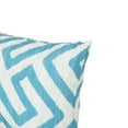 thumbnail image 5 of Noble House Realm Greek Key Rectangular Pillow in Dark Teal, 5 of 11