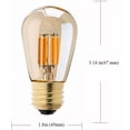 thumbnail image 2 of TGHTBA-6 Pack Dimmable Vintage LED Edison Light Bulbs 3W Edison Light Bulbs 30W Equivalent Warm Yellow 2200K E26 E27 Medium Base ST45 Amber Glass Decorative Bulbs, AC110V, 2 of 4