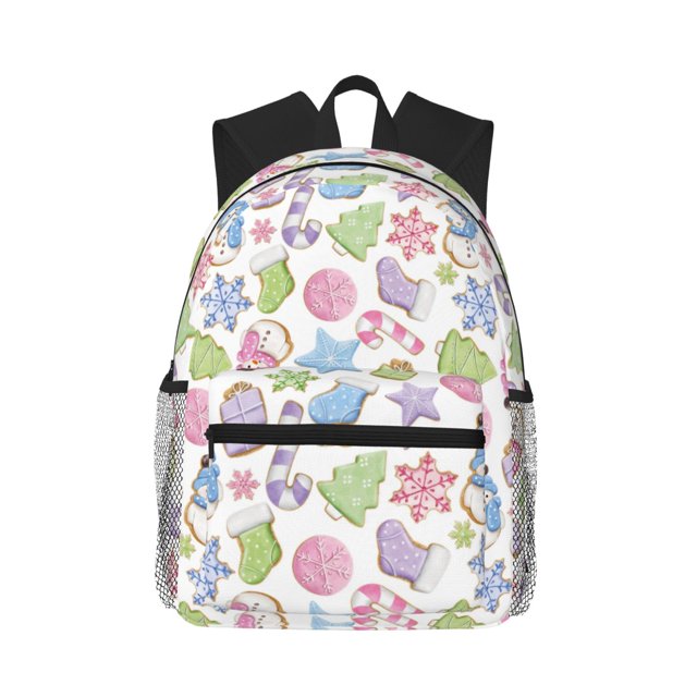 Lsque Sac à Dos Classique Décontracté Pastel de Noël - Grande Capacité Résistant à l'Eau pour École, Travail, Voyage et Activités Extérieures