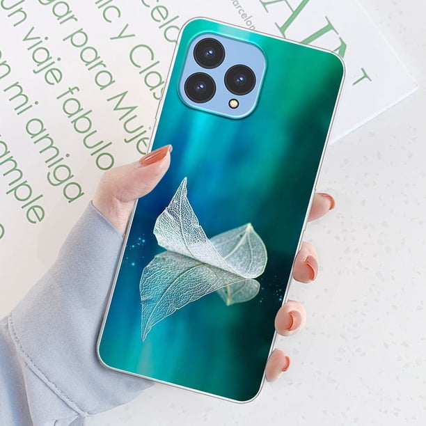 Custodia Per Cubot P80 Con Fiori: Cover In Silicone + Vetro Temperato Incluso