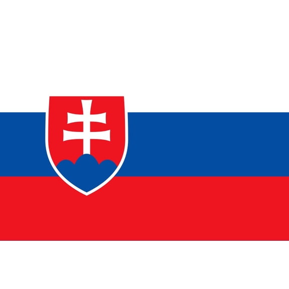 Slovakia Flag Decal Sticker - 6 inches wide