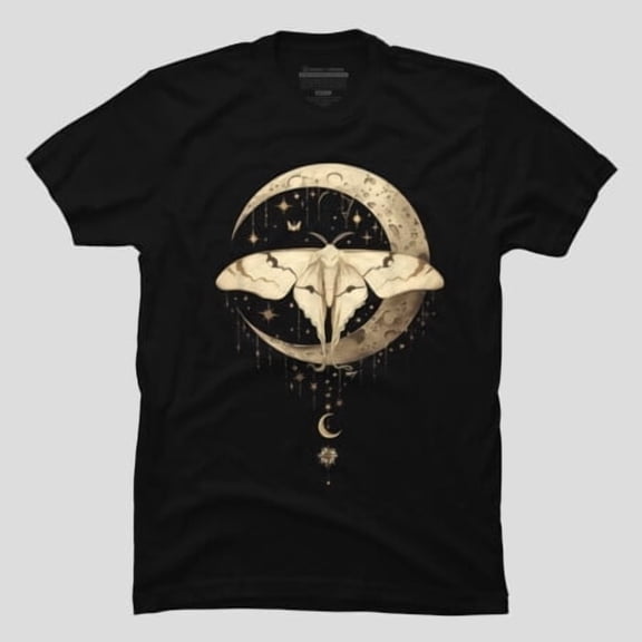 Luna Moth Goth Dark Academia Fairycore Aesthetic, H12552 T-Shirt, for Men and Women, Up to Size 5XL