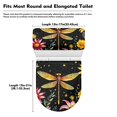 thumbnail image 7 of HELLHERO Star and Dragonfly Pattern Bathroom Seat Covers Elastic Bottom Toilet Seat Cover Set & 2 Pcs Set for Bathroom Dustproof Adjustable, 7 of 7