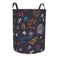 thumbnail image 2 of ZNDUO Round Laundry Basket, Waterproof Collapsible Laundry Baskets with Handles, Medium Size - Zodiac Symbols Pattern, 2 of 8