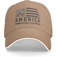 thumbnail image 1 of America Chuck Yeah hat Patriotic Baseball Cap Gray, 1 of 8