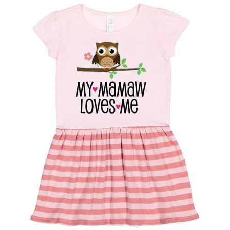 

Inktastic Mamaw Loves Me Grandchild Gift Gift Toddler Girl Dress