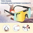 thumbnail image 3 of Gafas de sol deportivas, gafas de sol polarizadas para ciclismo, béisbol, correr, conducir, pesca, golf, esquí Xemadio WMZL-983-4, 3 of 6