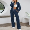 thumbnail image 2 of Women'S Sweatsuits 2 Piece Outfits - Long Sleeve Sweatshirt With Jogger Pants Set Matching Sets Women Clothing Fall Athleisure Sets Women, 2 of 4
