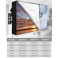 thumbnail image 7 of Outdoor TV Cover 40 to 43 Inch Weatherproof, Blue Marble Texture Waterproof TV Screen Protector for Outside Decor with Zipper and Pocket 40"L x 25"H , Abstract Silver Lines, 7 of 7