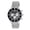 Silver Tone and Black, variant on Brandon men's japanese quartz stainless steel bracelet black dial 44 mm case case watch 1011ABRS