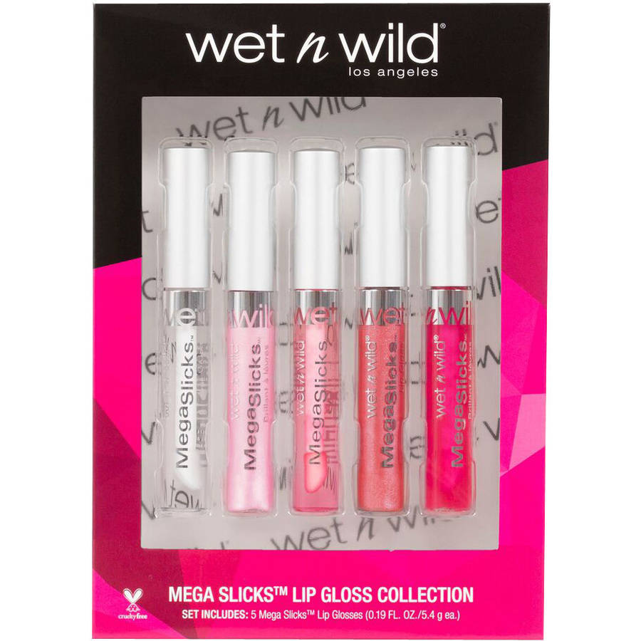 Wet n Wild Mega Slicks Lip Gloss Collection, 0.19 fl oz, 5 count 