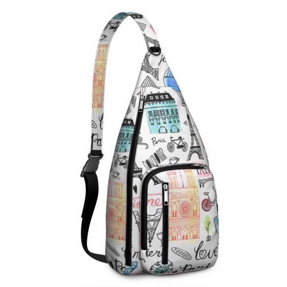 Wanderlust Sling Backpack - Adventure-Inspired Crossbody Bag with Water-Resistant Fabric, Great for Mountain Climbing
