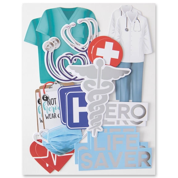 Recollections Medical Heroes Die Cut Stickers, 12 Pack