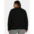 thumbnail image 3 of The Pioneer Woman V-Neck Pointelle Cardigan Sweater, Lightweight, Women’s, 3 of 4