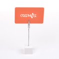 thumbnail image 3 of Cosmos 5 Pcs Cube Base Clips Mémo avec Pince Crocodile pour Afficher Numéros Cartes Nom Photos (Blanc), 3 of 4