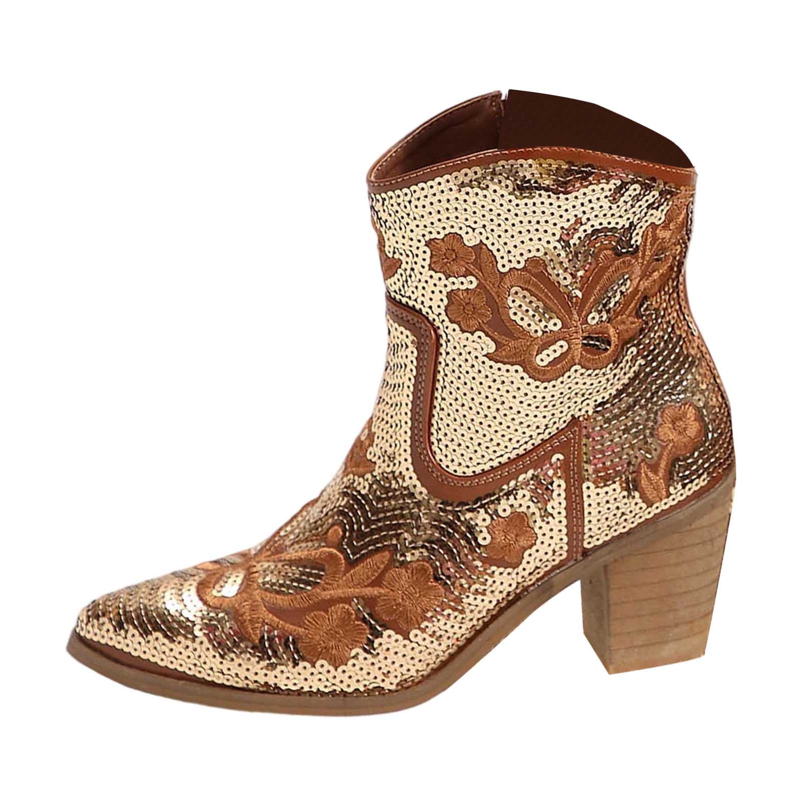 Harsuny Mens Leather Dress Boots Side Zipper Ankle Booties Brown