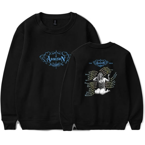 Addison Rae The Addison Tour 2025 Merch Sweatshirt Women Men Casual Crewneck Long Sleeve Pullover Clothes