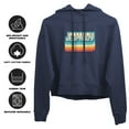 thumbnail image 4 of Popfunk Jeopardy Vintage Jeopardy Women's Cropped Hoodie Pullover Sweatshirt, Navy, X-Small, 4 of 5