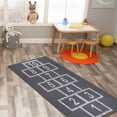 thumbnail image 6 of Ottomanson Hopscotch Non-Slip 3x6 Runner Rug for Kids Playroom, 2'7" x 6', Gray, 6 of 11
