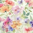 thumbnail image 6 of Spring Floral Round Fitted Tablecloth with Elastic Edge Floral Round Tablecloth Reusable Watercolor Flower Round Table Cover, 6 of 8