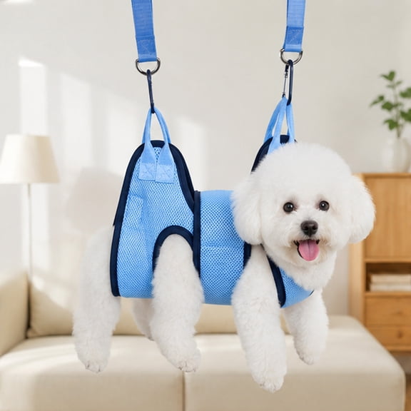 GOFLIC Cat Grooming Sling Hanging Restraint Bag, Breathable Pet Suspended Bed for Bathing Nail Trimming, Soft Cloth Comfortable Care Sling for Home Salon