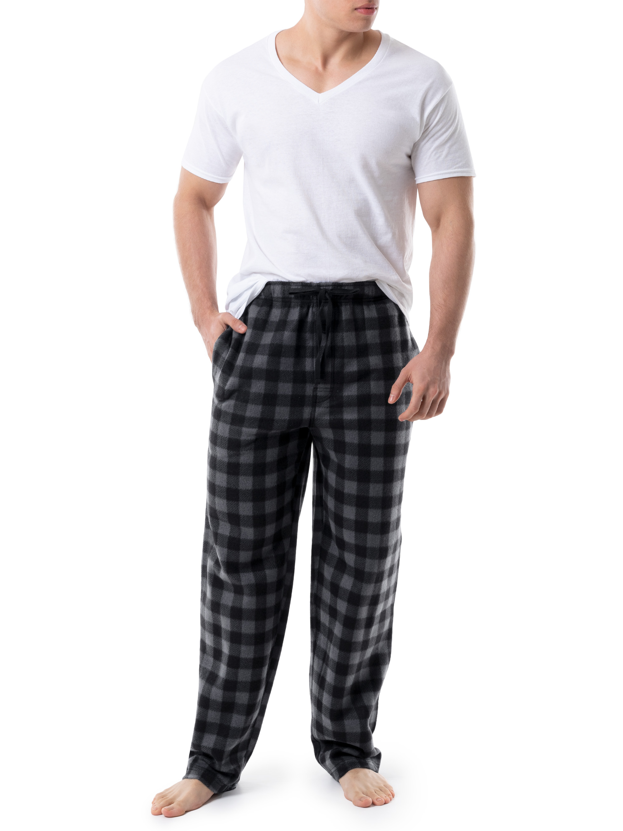 Fruit of the Loom Men's Plaid Fleece Pajama Pants, 2-Pack photo 8