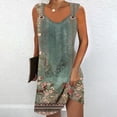 thumbnail image 2 of Vestido de Verano para Mujeres, Moda Color Sólido Bolsillo sin Mangas Vestido Casual Cuello en V Hecho de Poliéster Ligero para Primavera Verano, Vestido de Verano Casual, 2 of 5