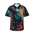 thumbnail image 1 of Fotbe Colorful Flower Goat Camisa Hawaiana para Hombre Unisex – Camisa Casual de Verano con Botones de Manga Corta de Algodón y Lino,X-Large, 1 of 7