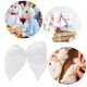 thumbnail image 5 of 60 lazos de cinta con flores, hechos a mano, de colores brillantes, accesorios para el cabello para niñas, color blanco, 5 of 5