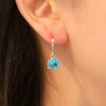 thumbnail image 5 of Naierhg Women Round Cubic Zirconia Pendant Chain Necklace Hoop Earrings Jewelry Set, 5 of 8