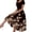 Black B, variant on Spring Dresses for Women Floral Printing Boho Dress Loose Casual Boat Neck Short Sleeve Dress Long Swing A-Line Beach Dress