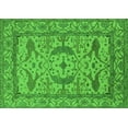 thumbnail image 1 of Ahgly Company Indoor Rectangle Oriental Green Industrial Area Rugs, 2' x 5', 1 of 4