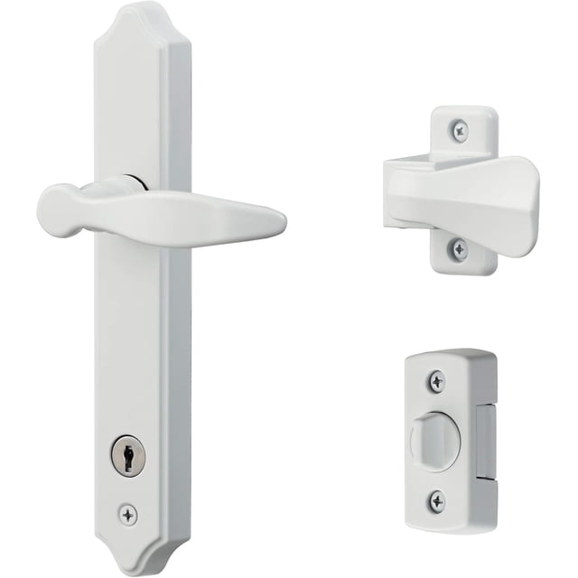 Door Lever with Deadbolt Lock for Out-Swinging Doors Matte