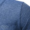 thumbnail image 6 of GA WEIHUA Clearance Deals! Mens Sweater Casual Fake Two-Piece Knitted Pullover Button Down Lapel Fall Sweaters Casual Long Sleeve Jumper Slim Fit Comfy Sweater(Blue,L), 6 of 8