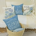 thumbnail image 4 of Pillow Covers 20 x 20 Inch Set of 4 Hydrangea Flower Market Bicycle Floral Spring Summer Pillows Decorative Throw Pillows Cushion Case Farmhouse Decor for Couch Sofa, 4 of 5
