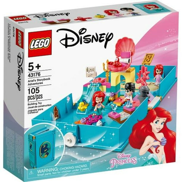 LEGO Disney Ariel'S Storybook Adventures 43176 Kit de Construction Créatif pour Petite Sirène (105 Pièces)