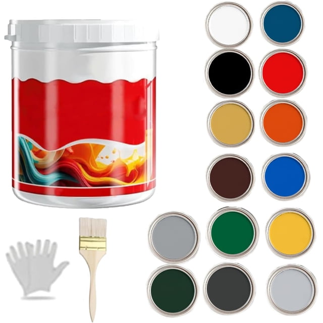 Metal Rust Removal & Renovation Paint, Rust Remover for Metal, Rust Removal and Renovation Paint, 500g Rust Renovator, Water-Based Rust Remover for Metal (1PCS,Red)