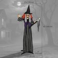 thumbnail image 3 of Outsunny Animated Halloween Decoration, Animatronics Witch, Orange, 3 of 10