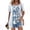 Light Blue, variant on Short Sleeve Shirts for Women,Fake Two Piece Tops,Layered Pleated Tunic Blouses Summer Shirts,Loose Hide Belly Open Front Cardigan Style,Floral Print Ruched Pleat Tops Black S