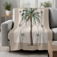 thumbnail image 2 of Palm Trees Blanket Soft Cozy Warm Throw Blanket for Couch, Plush Fuzzy Flannel Fleece Blankets for Sofa, Brown Tropical Plants Summer Green Bed Blankets Lightweight Gifts for Women, 50"x80", 2 of 9
