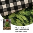 thumbnail image 3 of Welcome Christmas Pine Tree Home Decorative Garden Flag, Xmas Yard Lawn Buffalo Plaid Check Outside Decor, Winter Farmhouse Outdoor Small Burlap Decoration Double Sided 12.5 x 18, 3 of 6